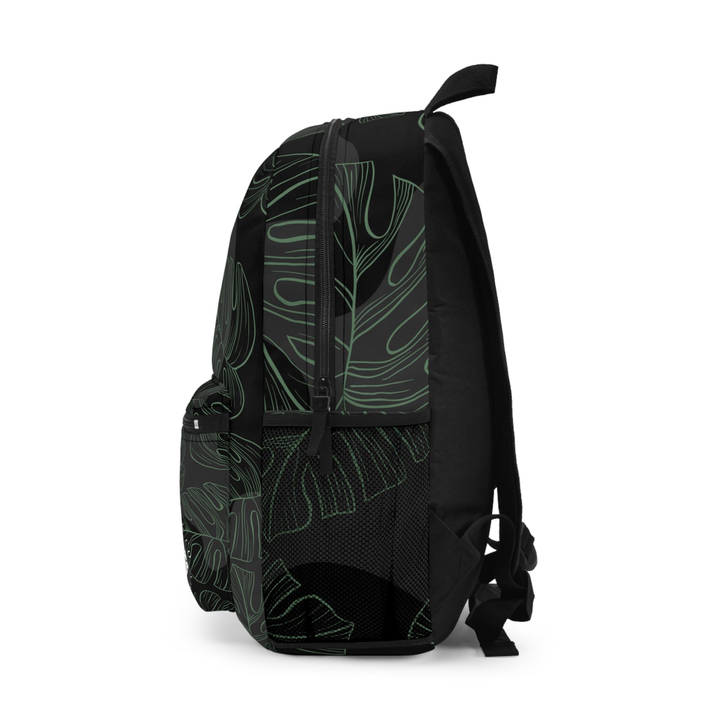 Black & Green Monstera Backpack