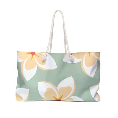 White Plumeria Beach Bag