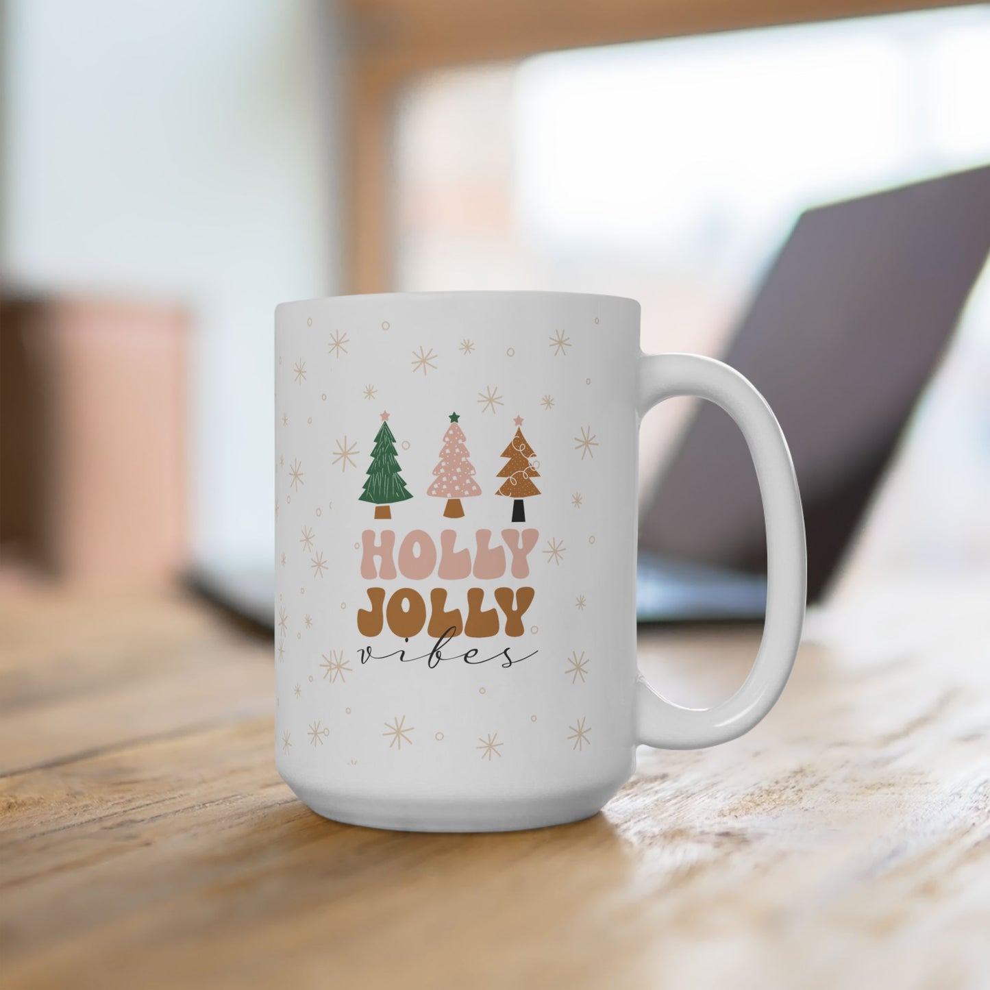 Holly Jolly Ceramic Mug, (11oz, 15oz)