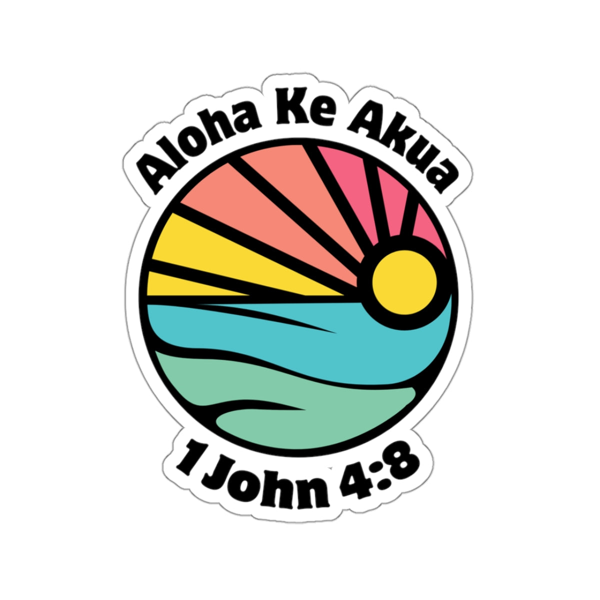 Aloha Ke Akua Sticker