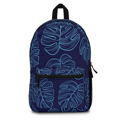 Navy Monstera Backpack