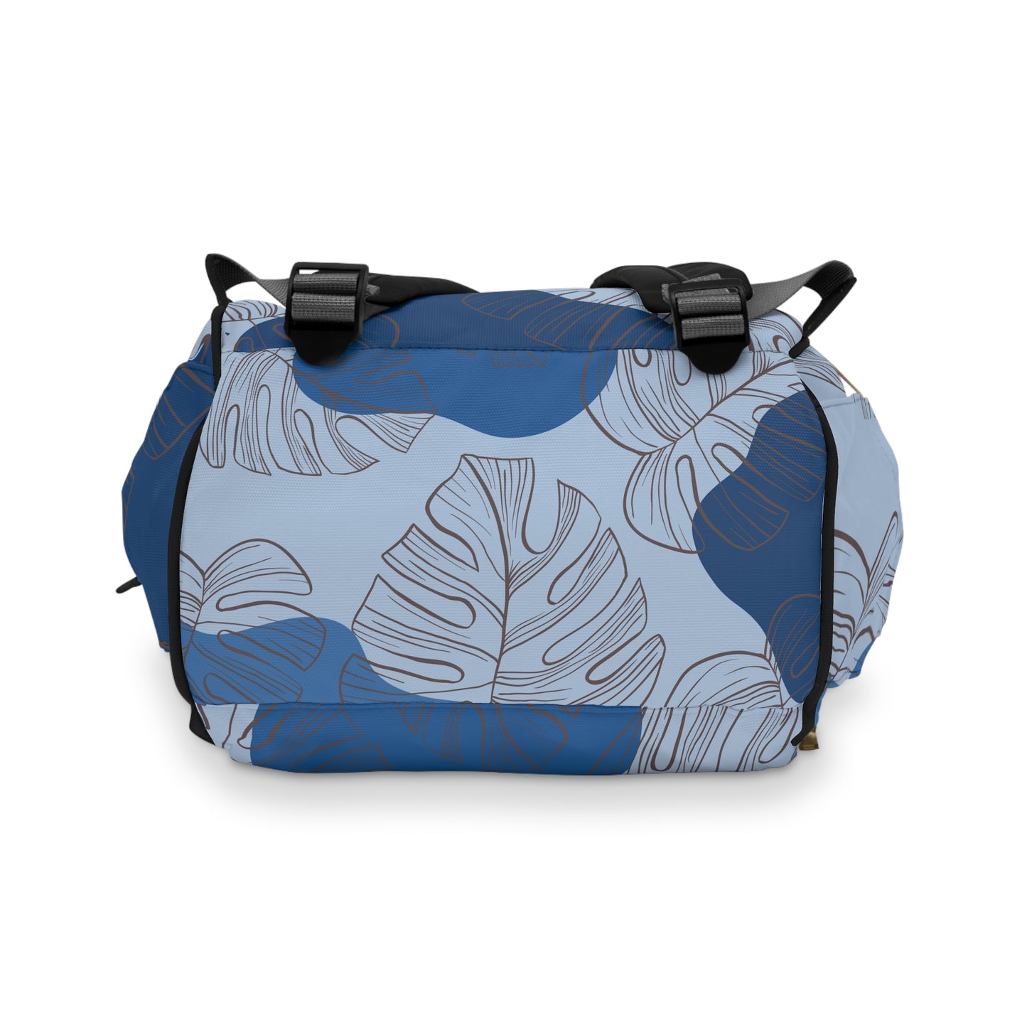 Blue Monstera Diaper Backpack