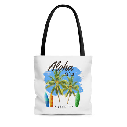 Aloha Ke Akua Surfboards Tote Bag