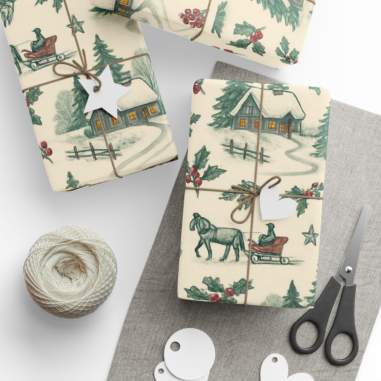 Country Christmas Wrapping Paper