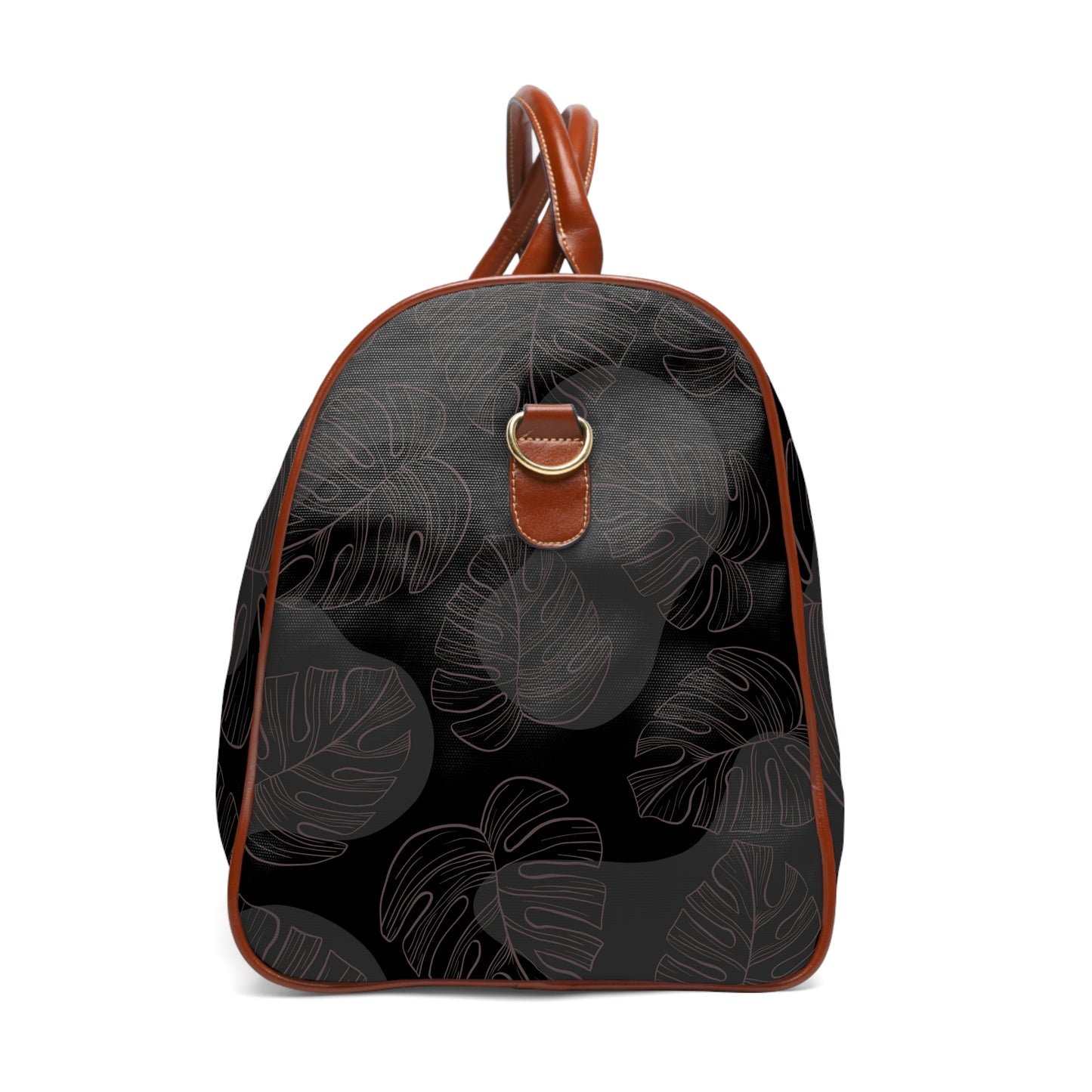 Black Monstera Travel Bag