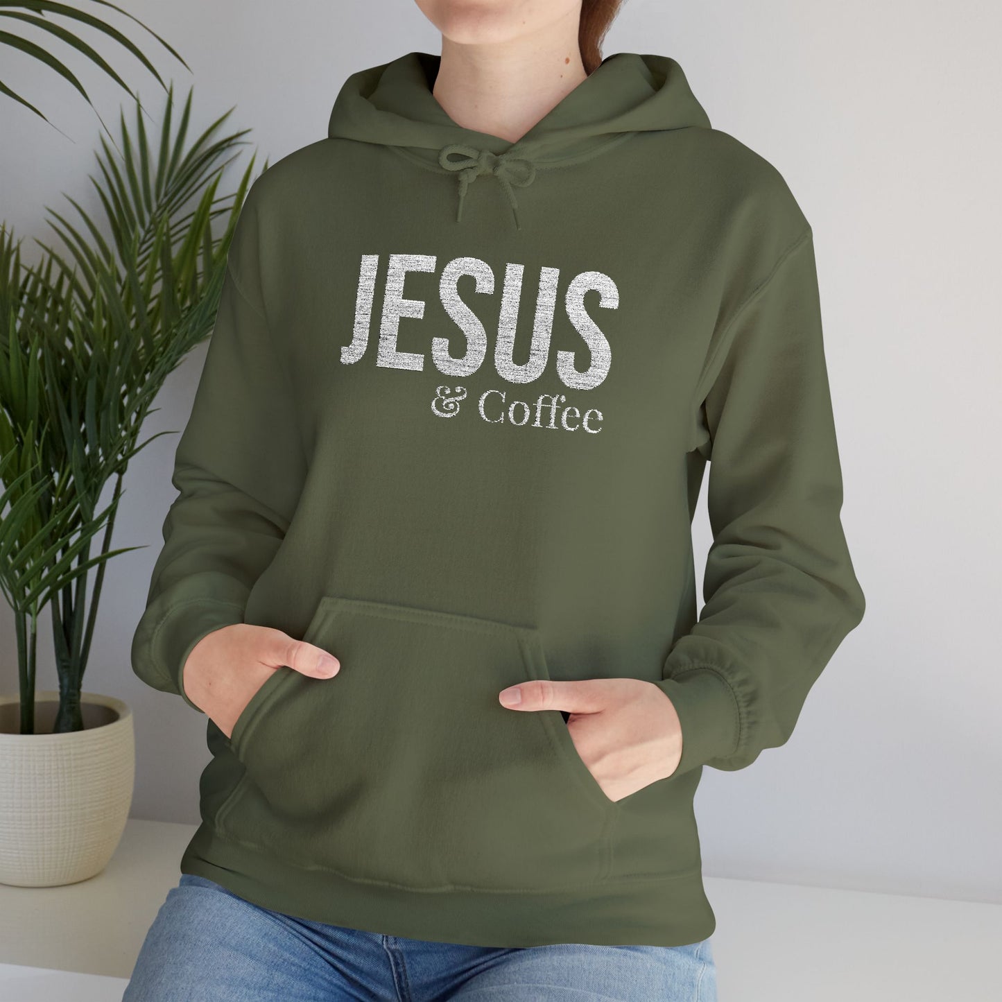 Jesus & Coffee Embroidered Hoodie