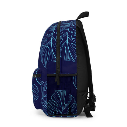 Navy Monstera Backpack