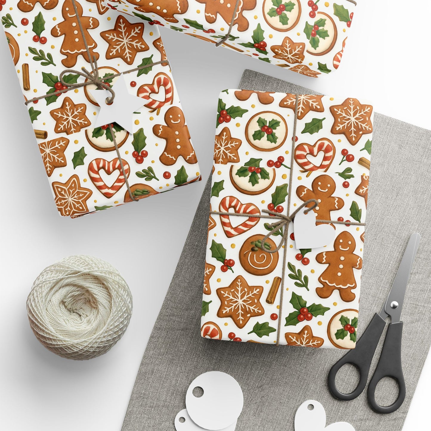 Gingerbread Wrapping Paper for Holidays