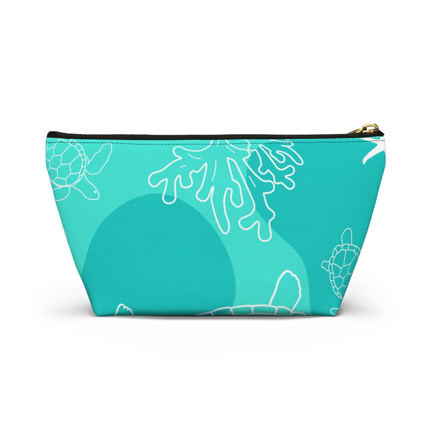 Teal Ocean Accessory Pouch w T-bottom