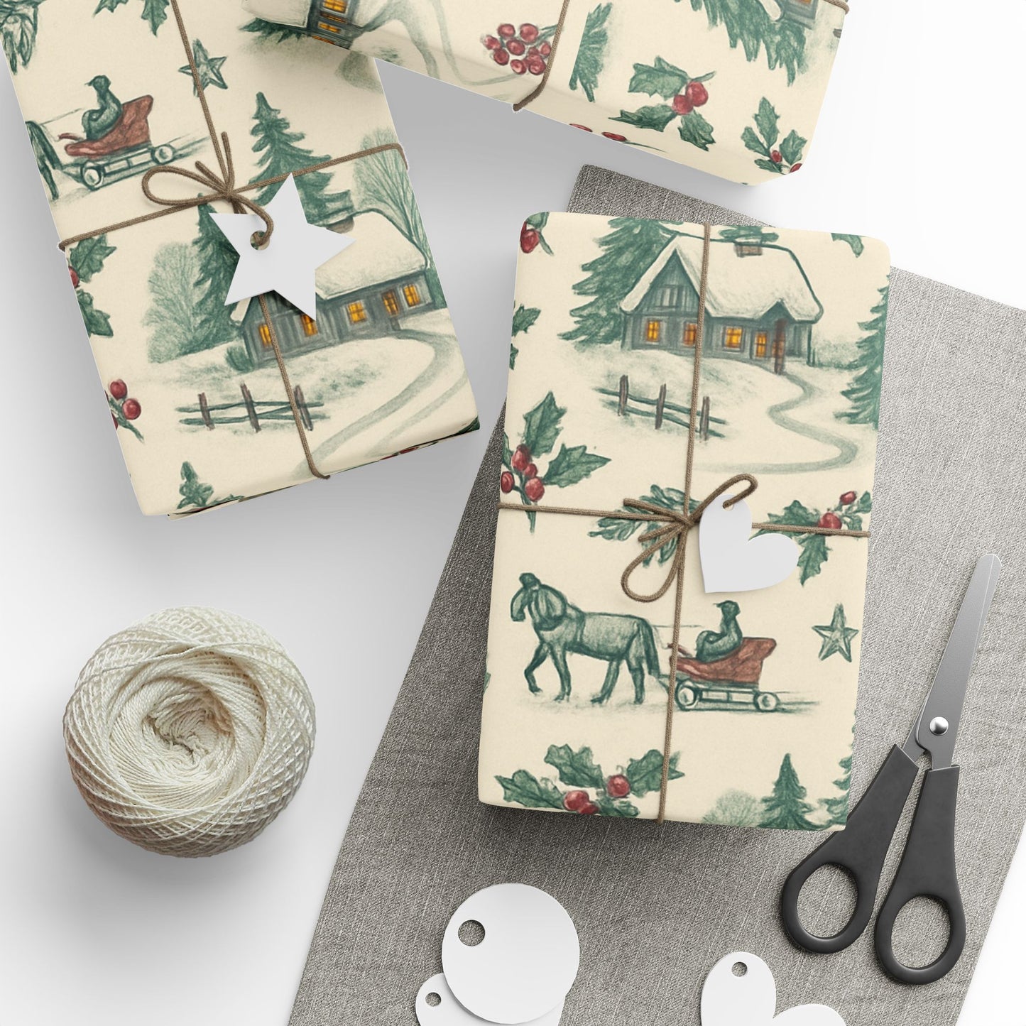 Country Christmas Wrapping Paper
