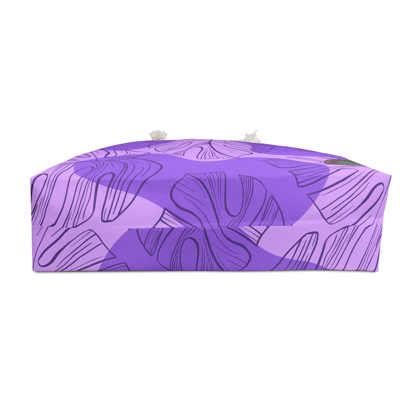 Purple Monstera Beach Bag