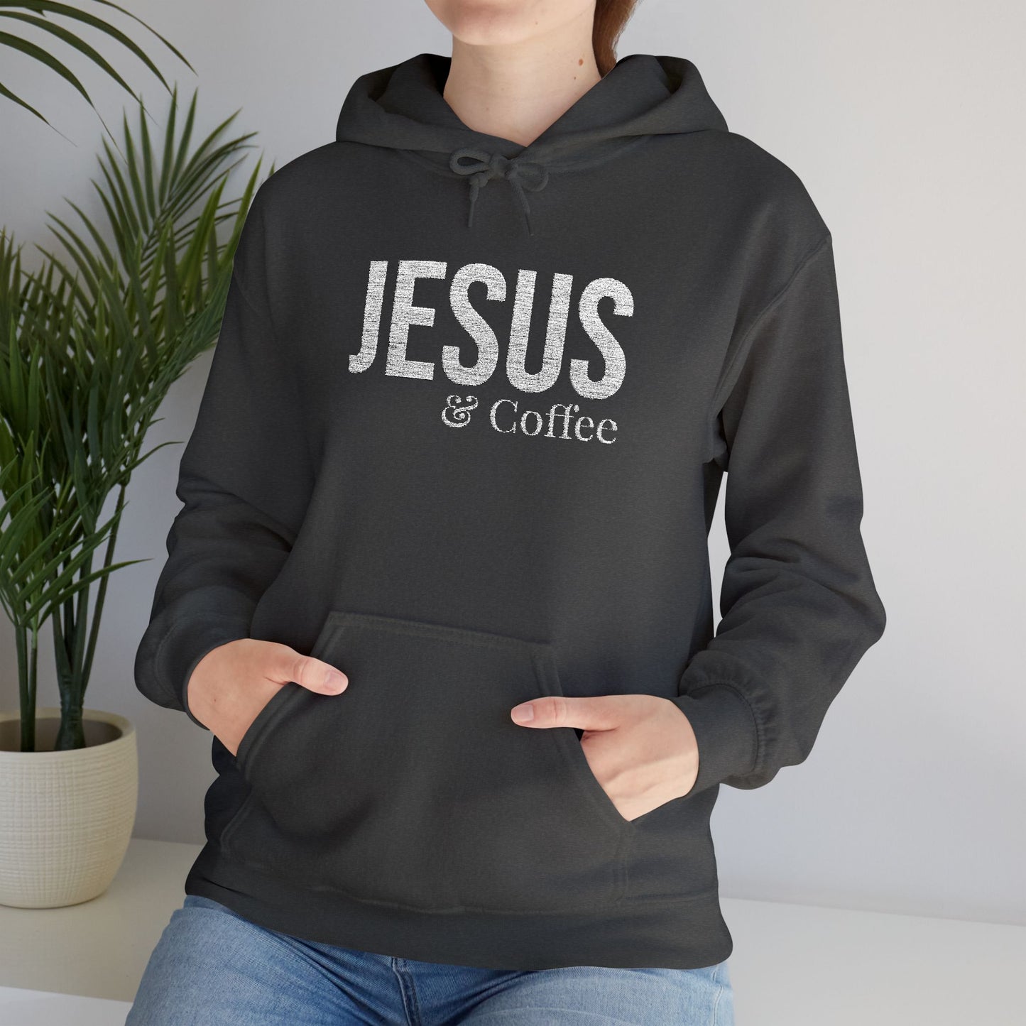 Jesus & Coffee Embroidered Hoodie