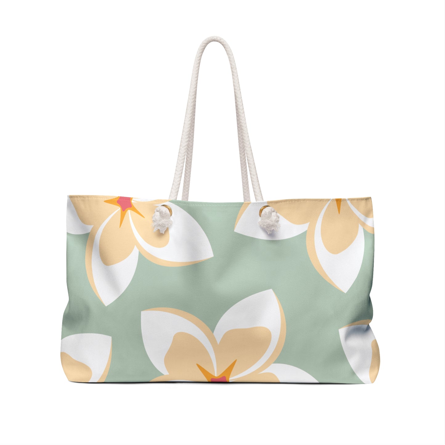 White Plumeria Beach Bag