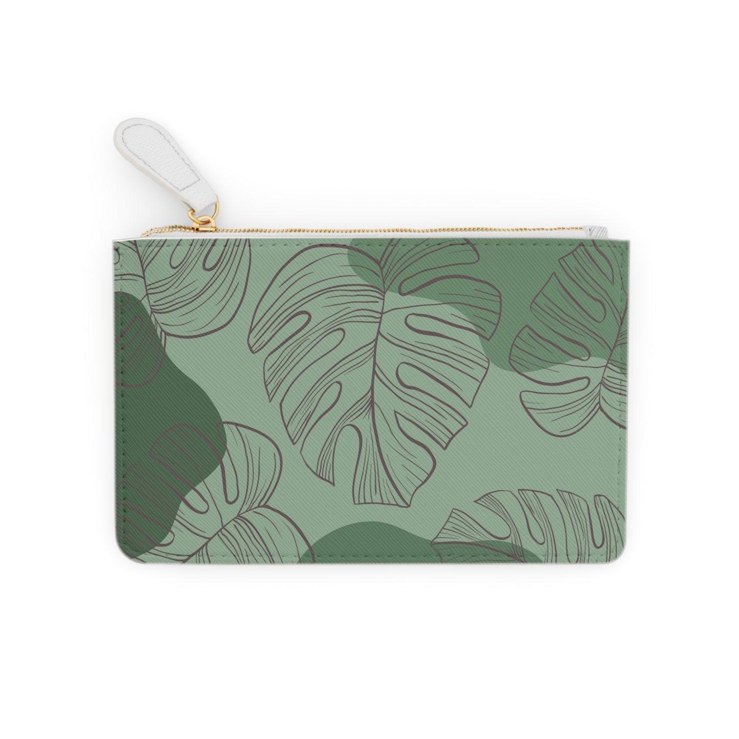 Green Monstera Mini Clutch