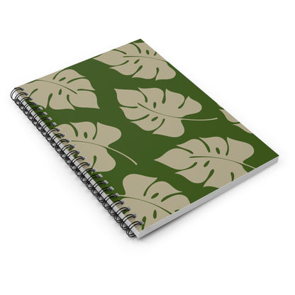 Green Beige Spiral Notebook