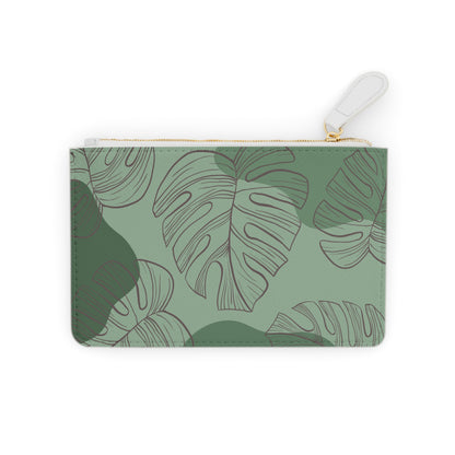 Green Monstera Mini Clutch