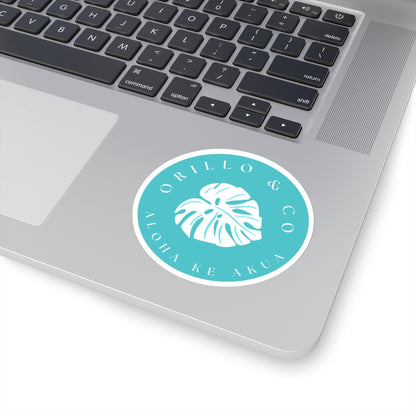 Teal Logo Sticker