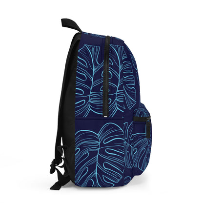 Navy Monstera Backpack