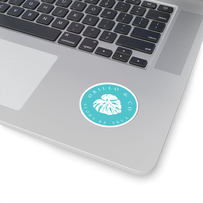 Teal Logo Sticker