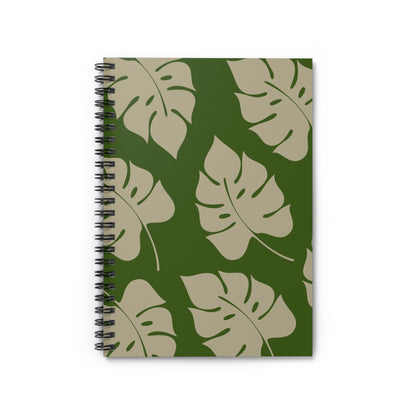 Green Beige Spiral Notebook