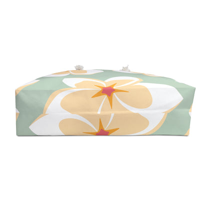 White Plumeria Beach Bag