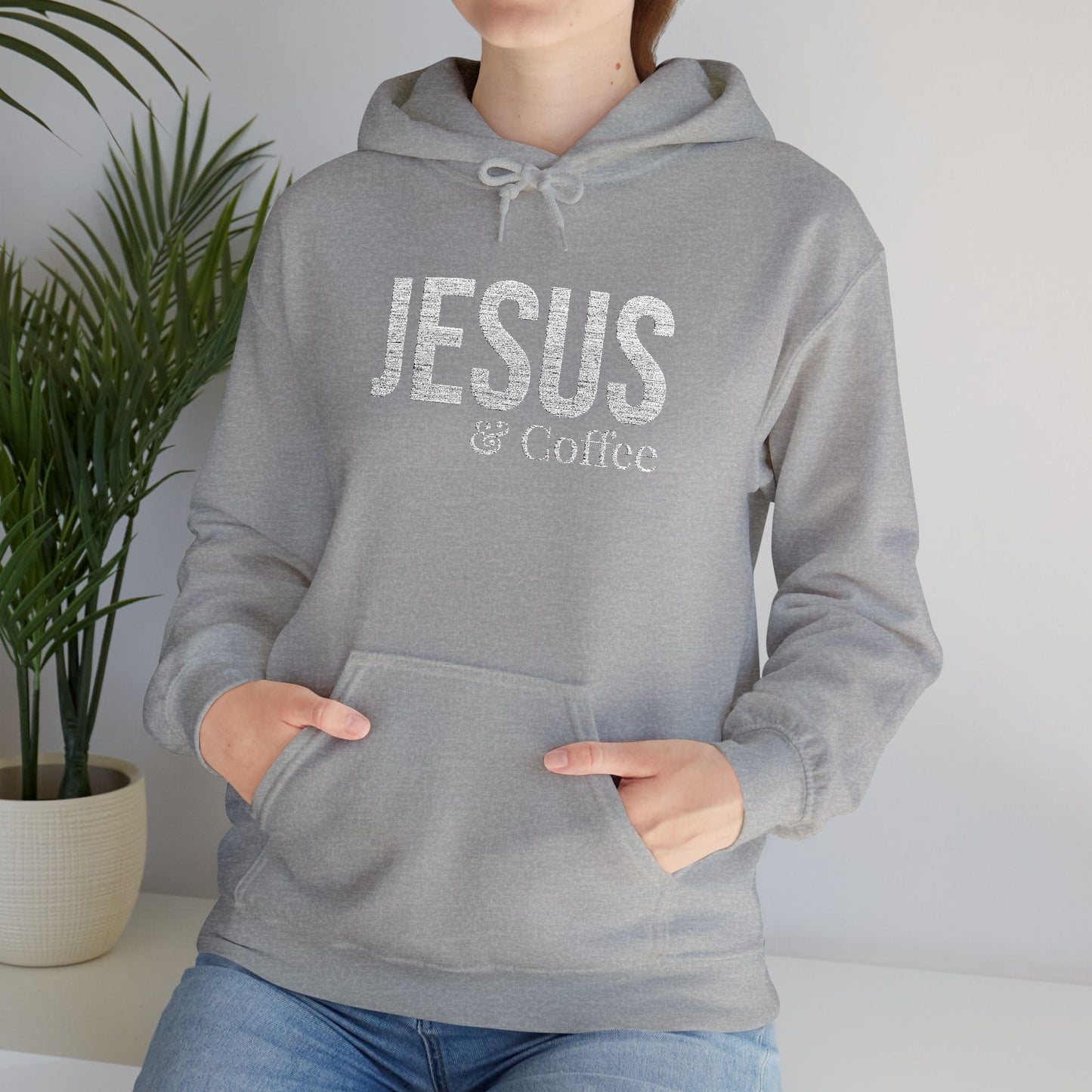 Jesus & Coffee Embroidered Hoodie