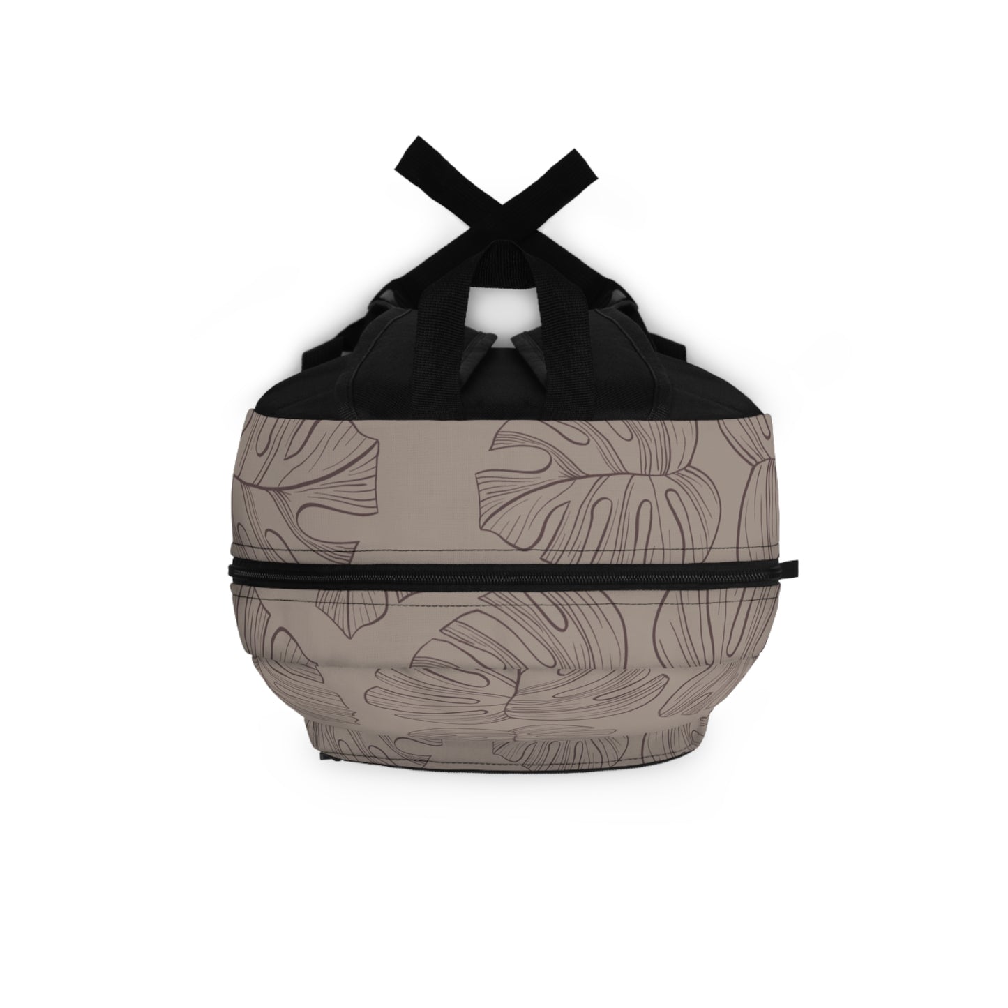 Beige Monstera Backpack