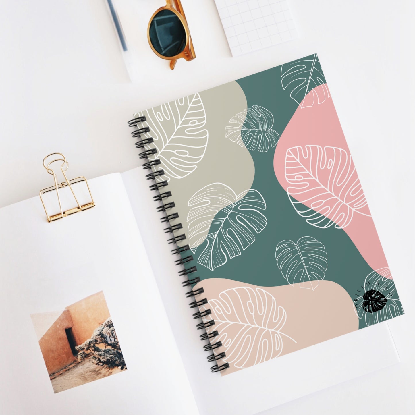 Monstera Spiral Notebook - Ruled Line