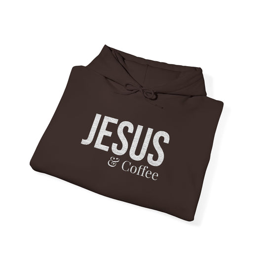 Jesus & Coffee Embroidered Hoodie
