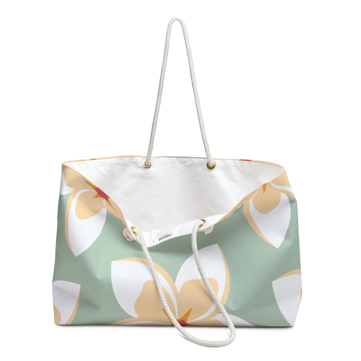 White Plumeria Beach Bag