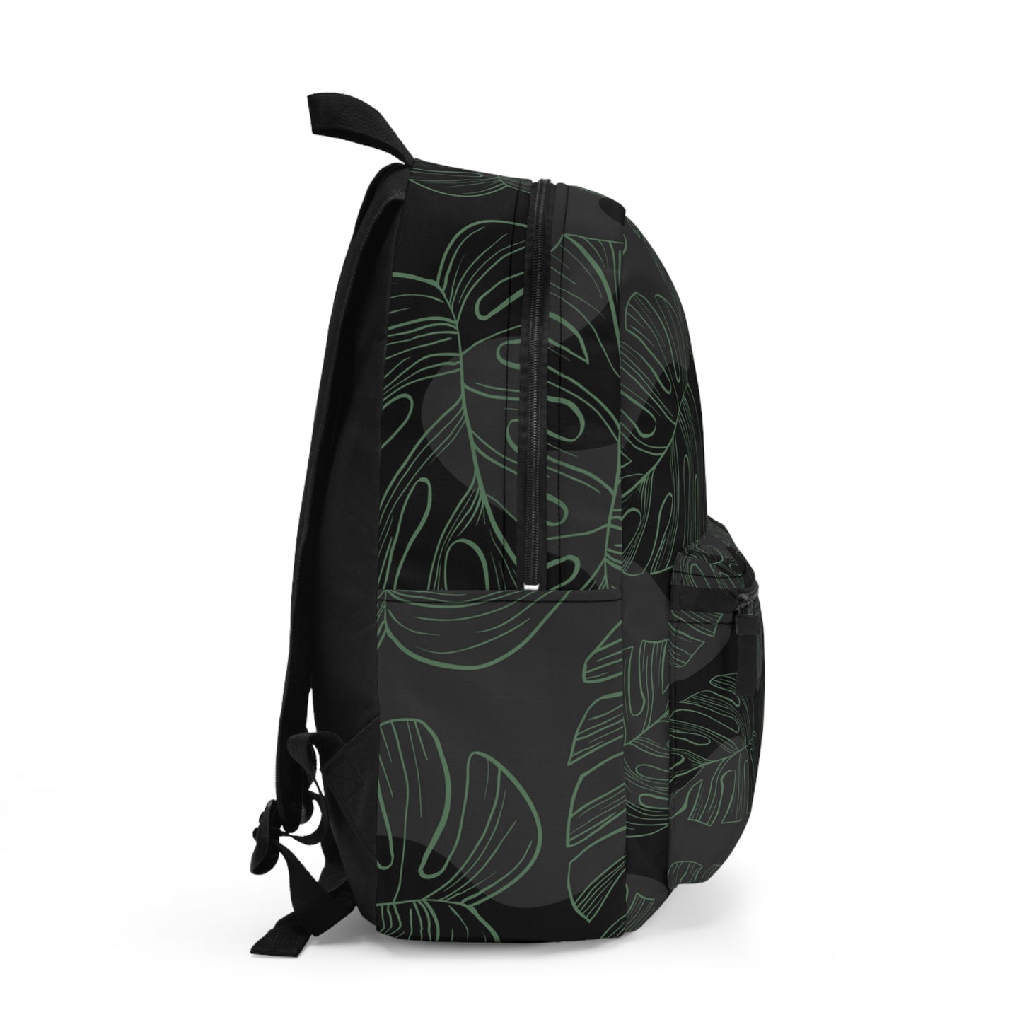 Black & Green Monstera Backpack