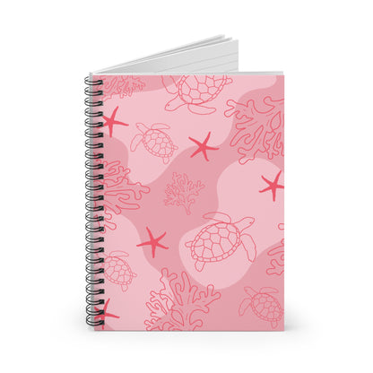 Coral Notebook - Ruled Line