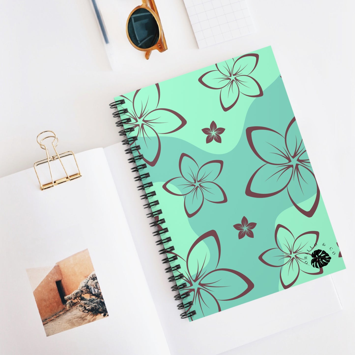 Mint Green Spiral Notebook - Ruled Line