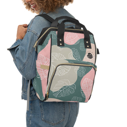 Monstera Diaper Backpack