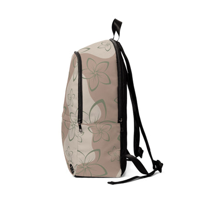 Beige Plumeria Backpack