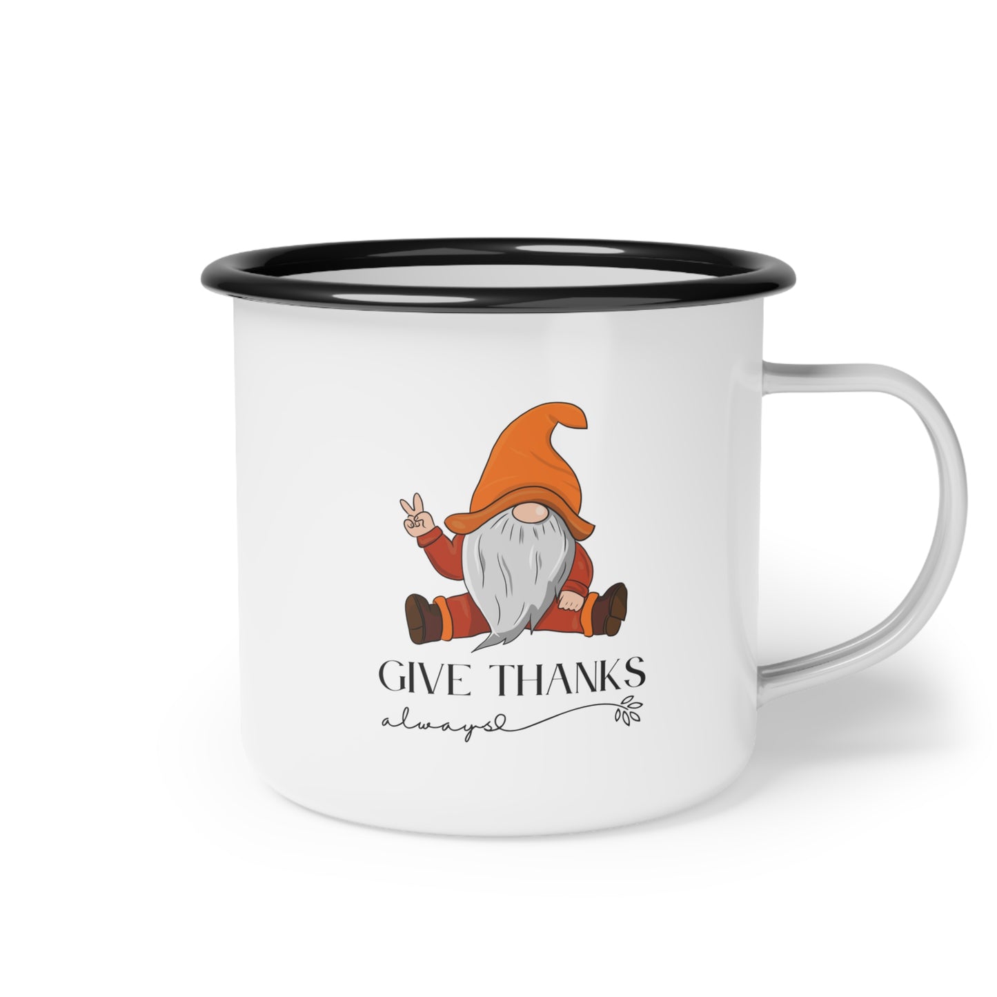 Give Thanks Enamel Camp Cup