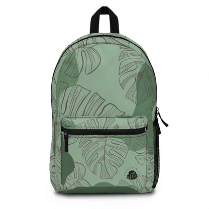 Green Monstera Backpack