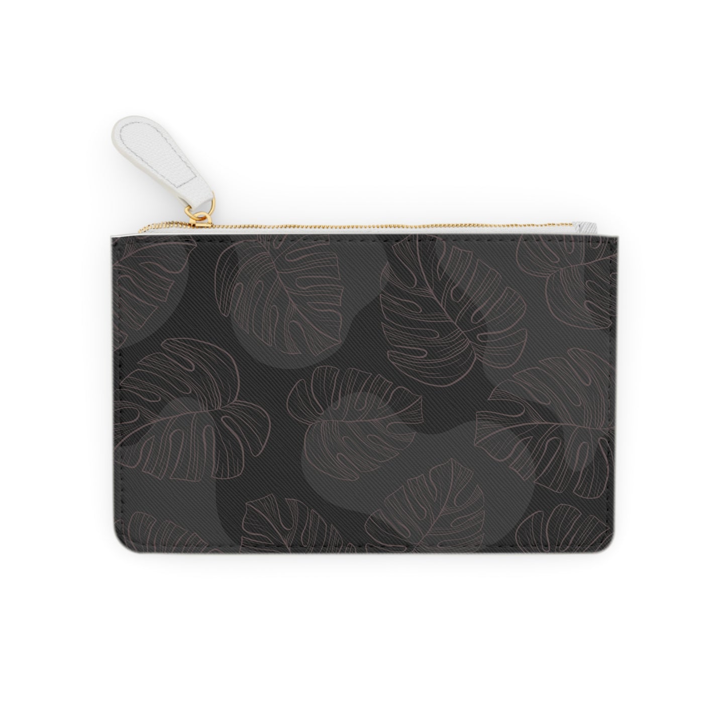 Black Monstera Mini Clutch