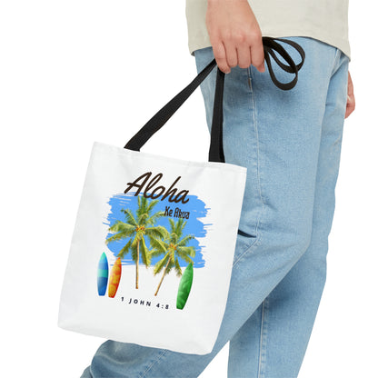 Aloha Ke Akua Surfboards Tote Bag