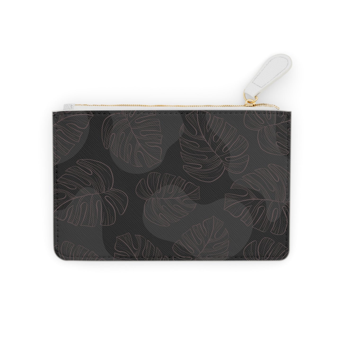 Black Monstera Mini Clutch