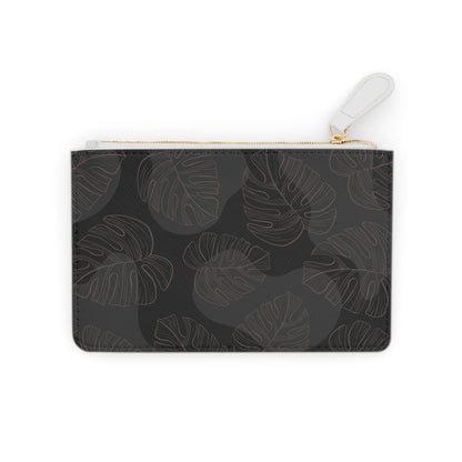 Black Monstera Mini Clutch