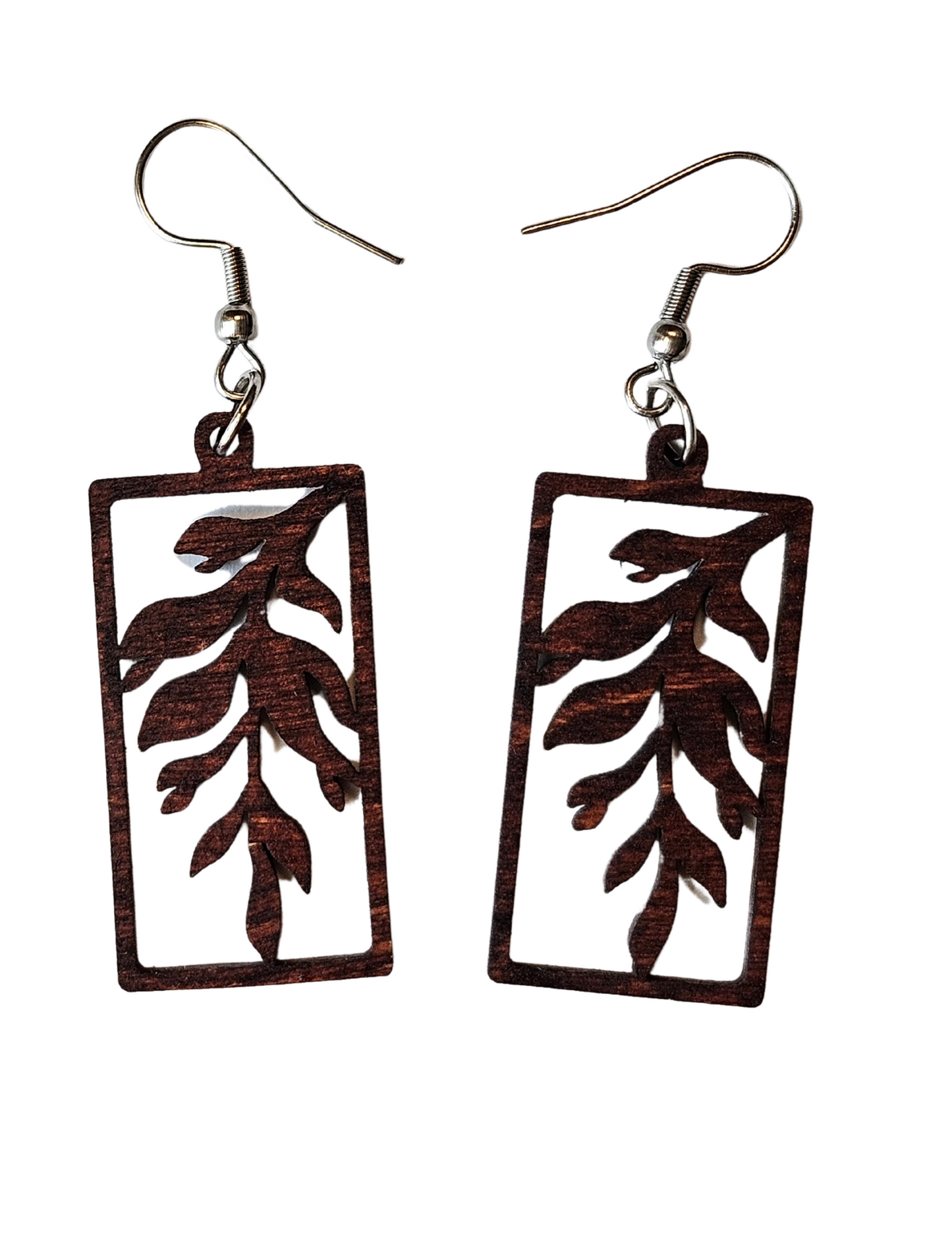 Floral Rectangle Earrings