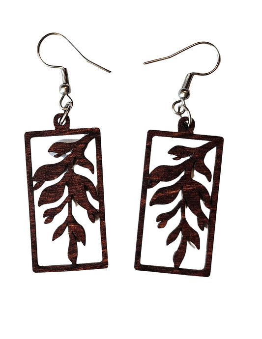 Floral Rectangle Earrings