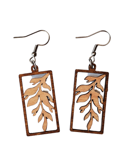 Floral Rectangle Earrings