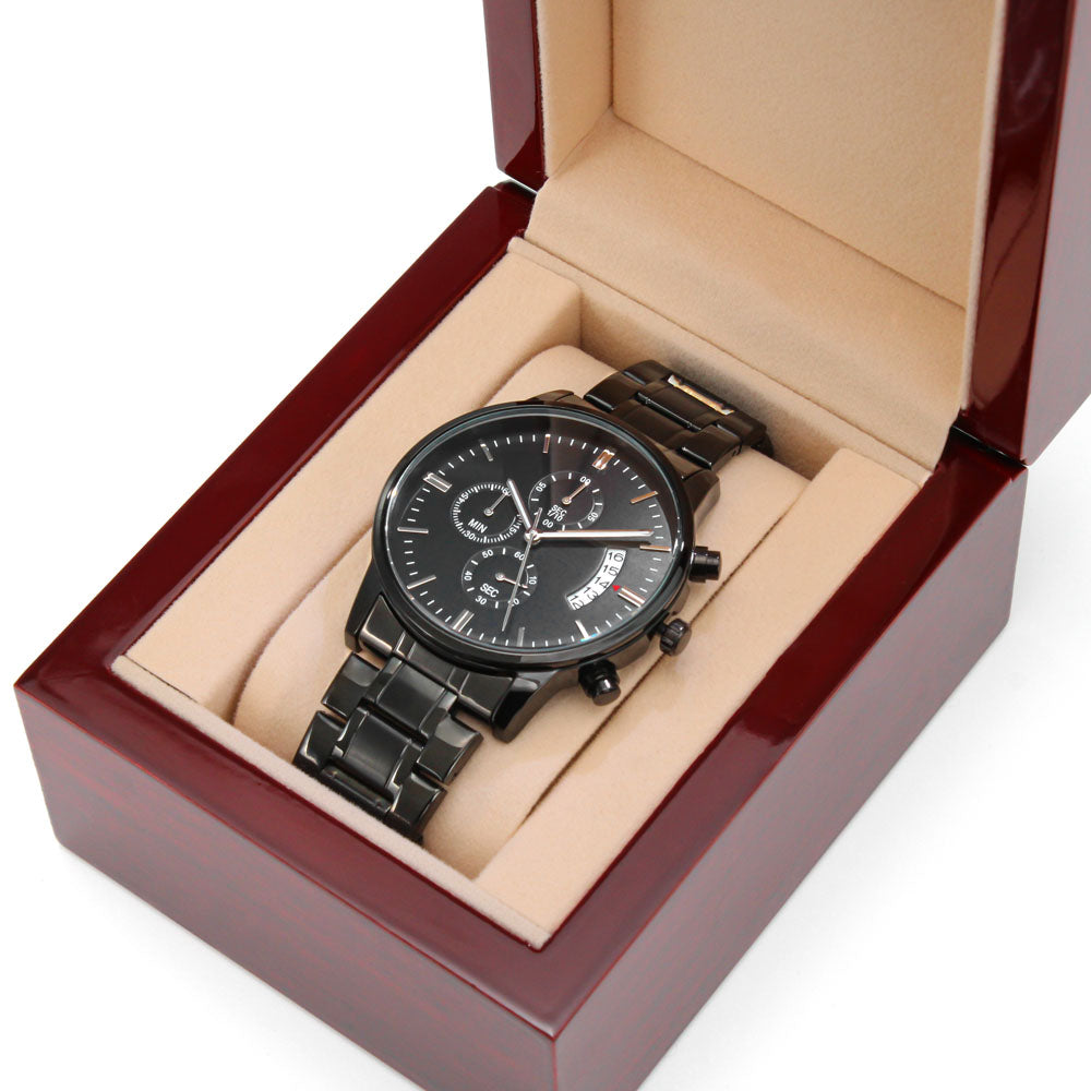 Men's Black Chronographic Watch