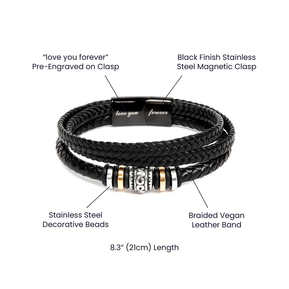 Men's Vegan Leather Bracelet