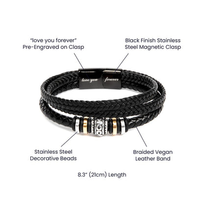 Men's Vegan Leather Bracelet